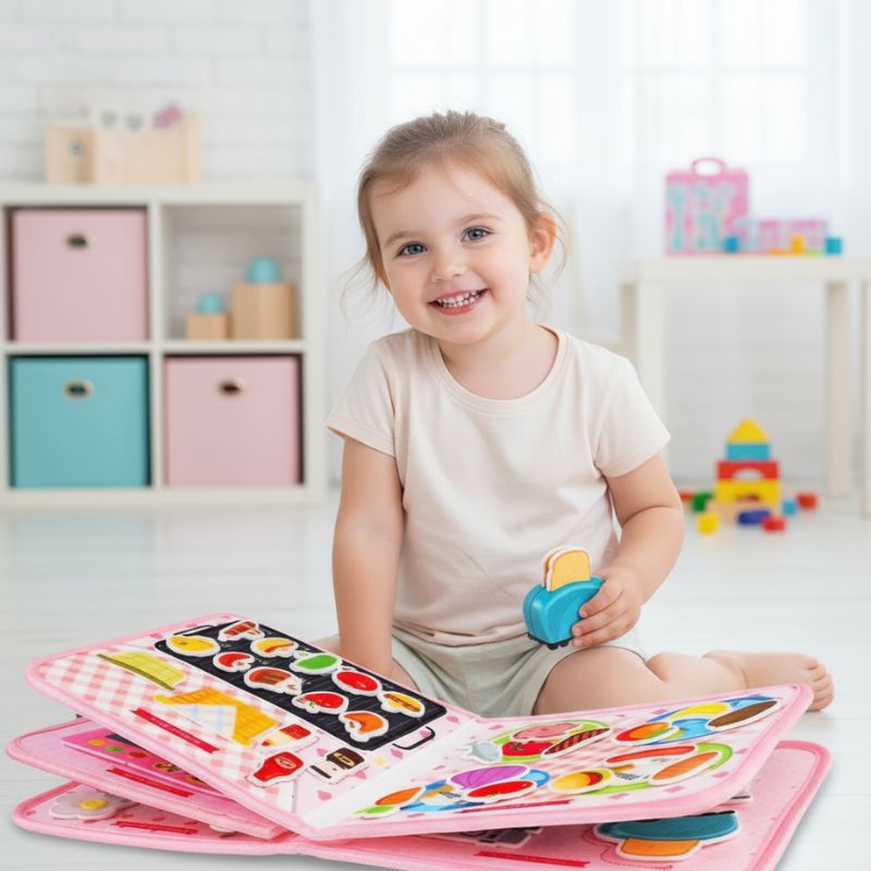 Maximus Montessori Busy Book – Daily Life, Farm & Cooking Activities for Toddlers