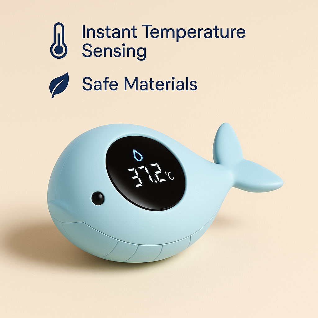 Baby Bath Toy & Thermometer – Floating Digital LED Bath Thermometer for Infants & Toddlers