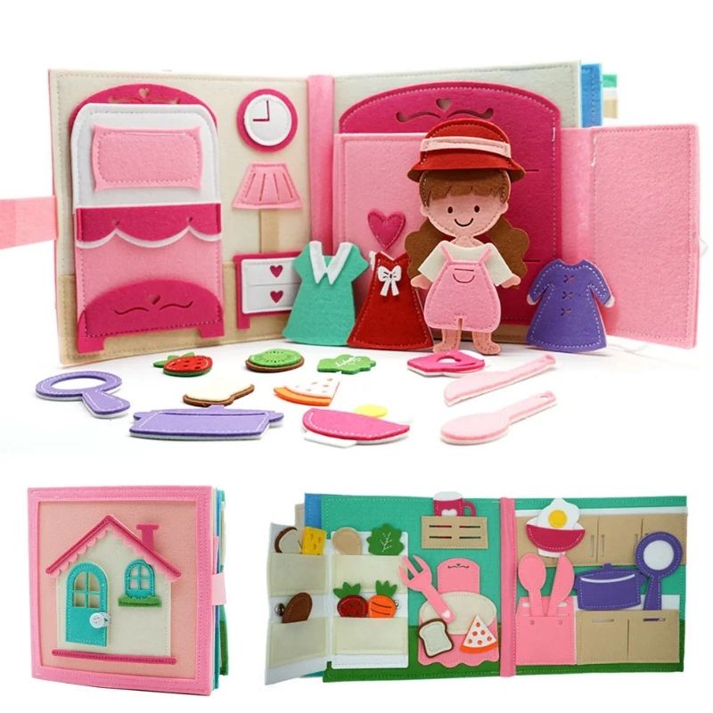 Maximus Montessori Busy Book – Daily Life, Farm & Cooking Activities for Toddlers